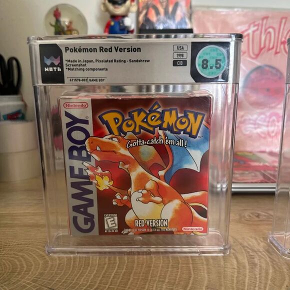 WATA Grade 8.5 Pokemon Yellow & Red CIB Charizard Pikachu Nintendo Gameboy - Picture 2 of 9